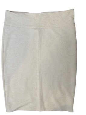 XL Women's Cream Knit Pencil Skirt